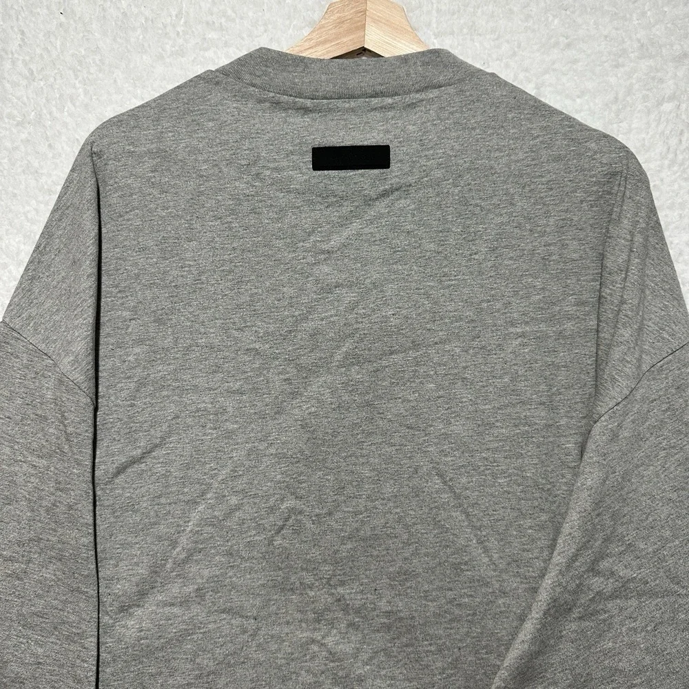 Fear of God Essentials Dark Heather‎ Oatmeal Long Sleeve T-Shirt Size Medium NWT